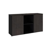 Armário Baixo Com 02 Portas E Nicho 75x135x42cm Wlab135 Preto Tx Com Terracota - 1