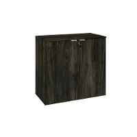 Armário Baixo Com 02 Portas 75x80x42cm Wlab80 Carvalho Dark Branco - 1