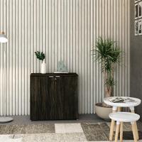 Armário Baixo Com 02 Portas 75x80x42cm Wlab80 Carvalho Dark Branco - 5