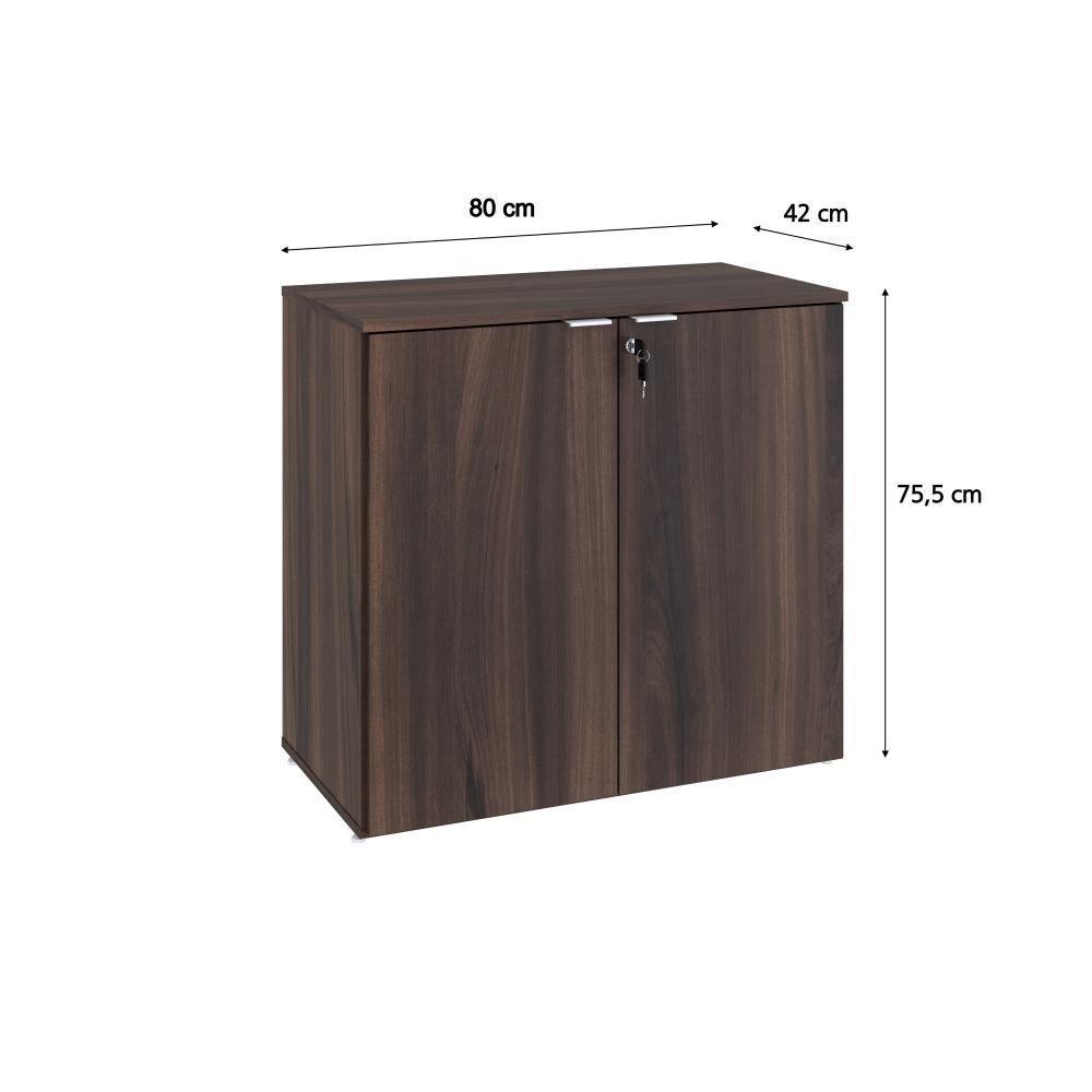 Armário Baixo Com 02 Portas 75x80x42cm Wlab80 Nogal Branco - 5