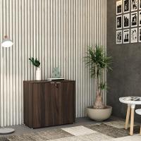 Armário Baixo Com 02 Portas 75x80x42cm Wlab80 Nogal Branco - 6