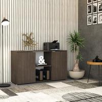 Armário Baixo Com 02 Portas E Nicho 75x135x42cm Wlab135 Terracota Branco - 2