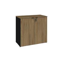 Armário Baixo Com 02 Portas 75x80x42cm Wlab80 Preto Tx Com vermont Oak - 1