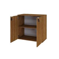 Armário Baixo Com 02 Portas 75x80x42cm Wlab80 Lâmina Mel Branco - 5