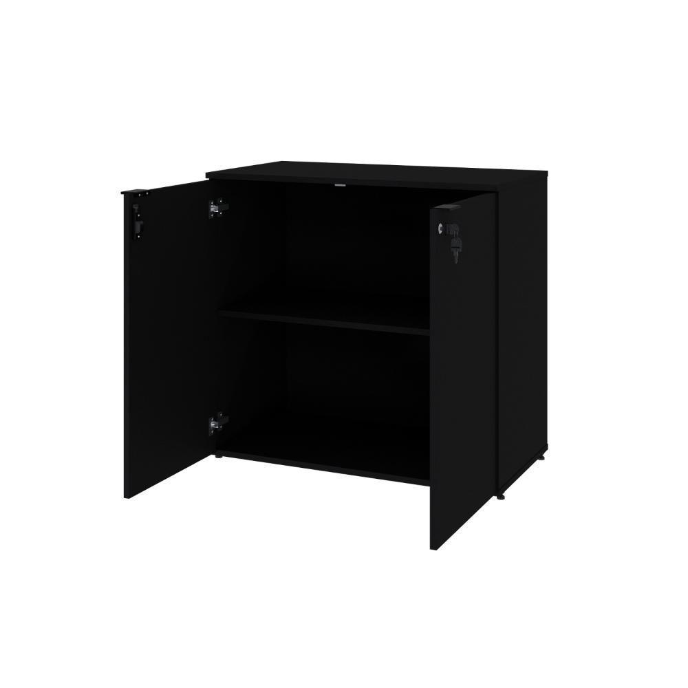 Armário Baixo Com 02 Portas 75x80x42cm Wlab80 Preto ônix - 5