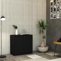 Armário Baixo Com 02 Portas 75x80x42cm Wlab80 Preto ônix - 2