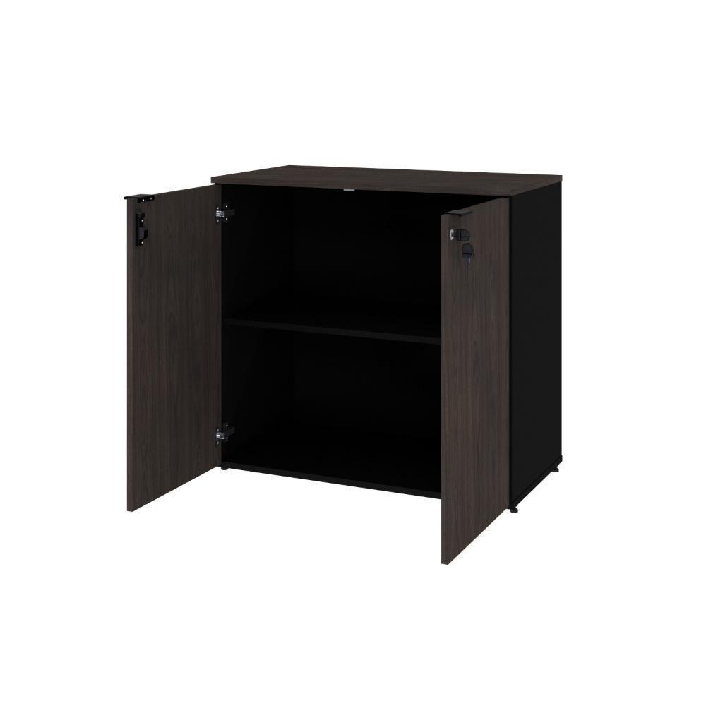 Armário Baixo Com 02 Portas 75x80x42cm Wlab80 Preto Tx Com terracota - 5