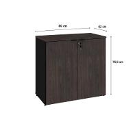 Armário Baixo Com 02 Portas 75x80x42cm Wlab80 Preto Tx Com terracota - 6