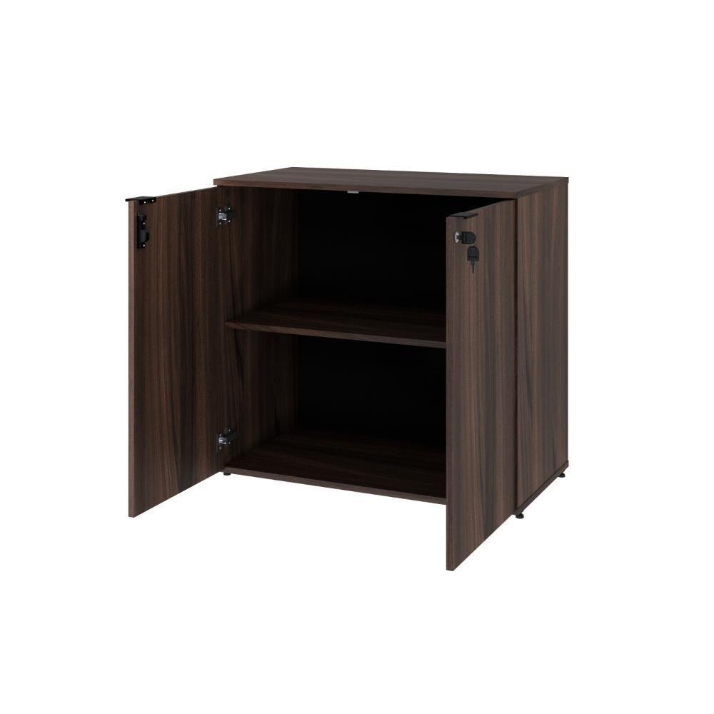 Armário Baixo Com 02 Portas 75x80x42cm Wlab80 Nogal Preto - 5