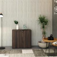 Armário Baixo Com 02 Portas 75x80x42cm Wlab80 Nogal Preto - 3