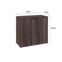 Armário Baixo Com 02 Portas 75x80x42cm Wlab80 Nogal Preto - 6