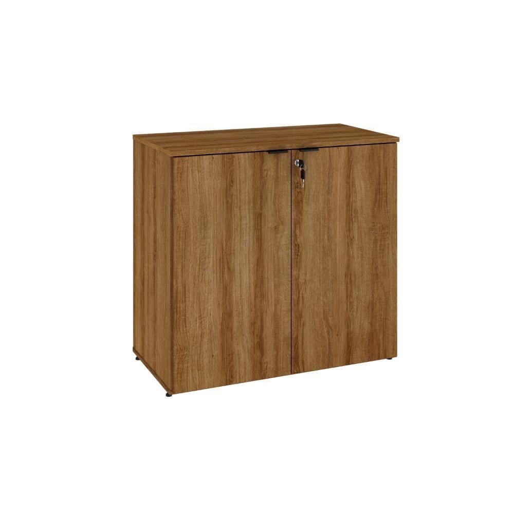 Armário Baixo Com 02 Portas 75x80x42cm Wlab80 Lâmina Mel Preto - 1