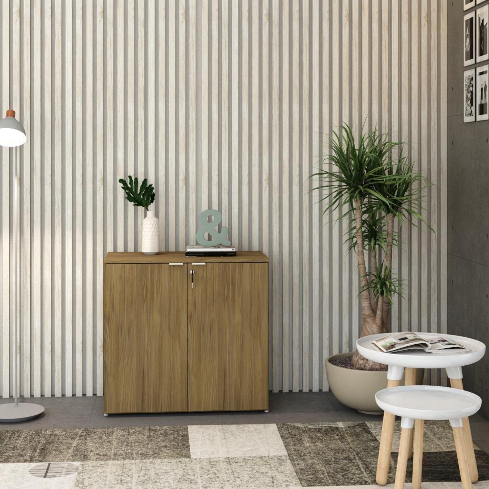 Armário Baixo Com 02 Portas 75x80x42cm Wlab80 Vermont Oak Branco - 5