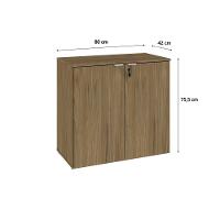 Armário Baixo Com 02 Portas 75x80x42cm Wlab80 Vermont Oak Branco - 2