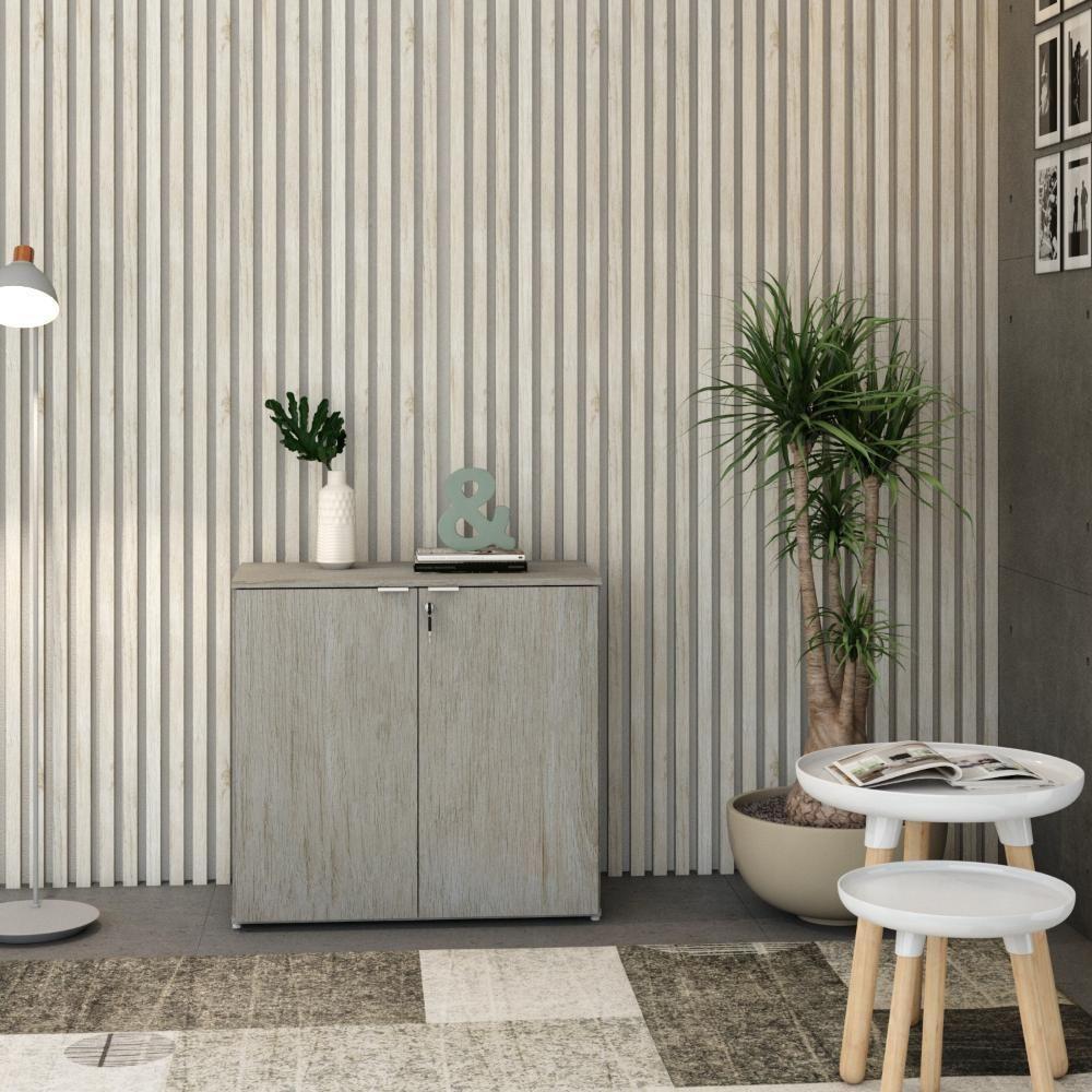 Armário Baixo Com 02 Portas 75x80x42cm Wlab80 Snow Branco - 4