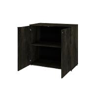 Armário Baixo Com 02 Portas 75x80x42cm Wlab80 Carvalho Dark Preto - 5