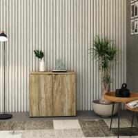 Armário Baixo Com 02 Portas 75x80x42cm Wlab80 Carvalho Preto