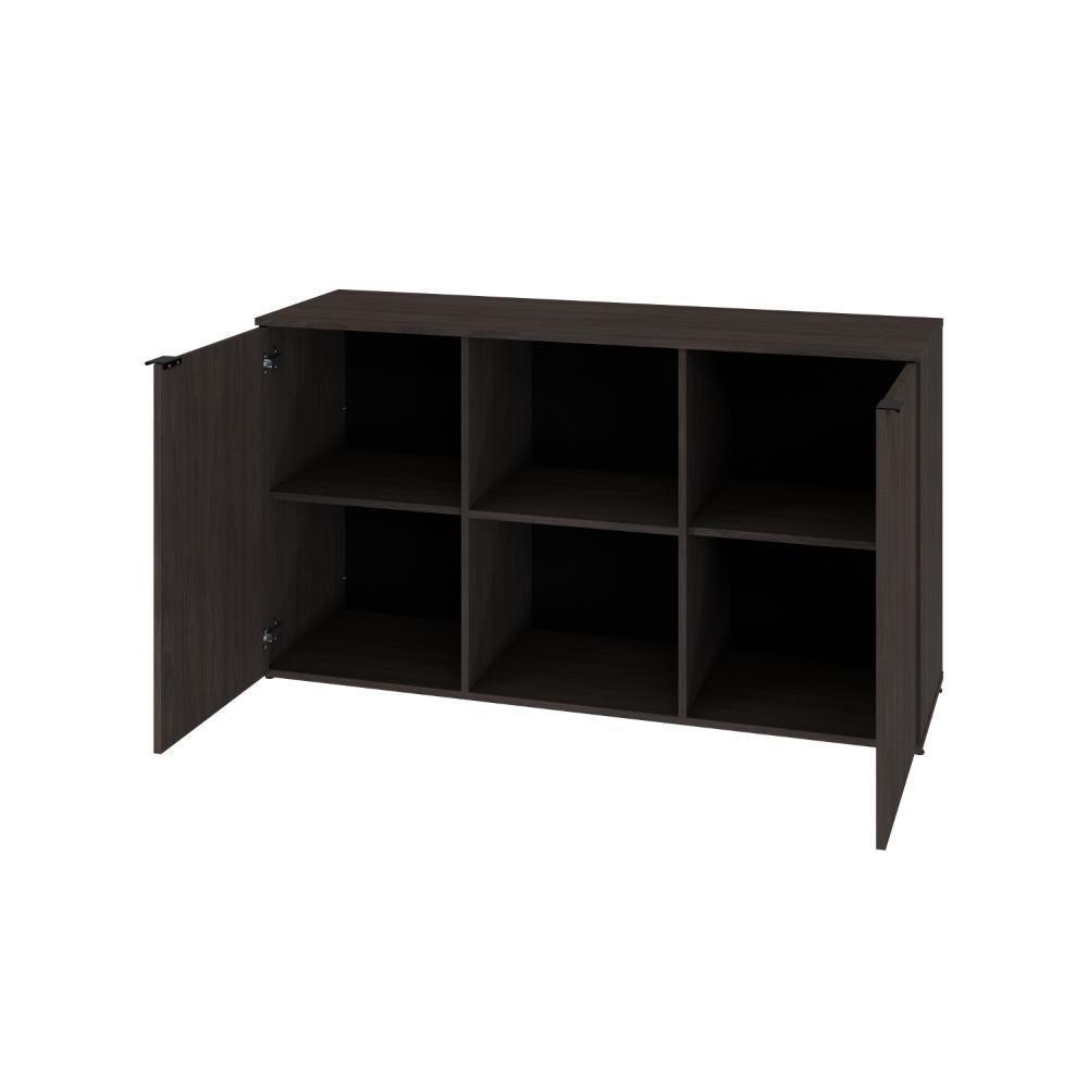 Armário Baixo Com 02 Portas E Nicho 75x135x42cm Wlab135 Terracota Preto - 5