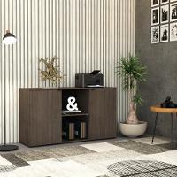 Armário Baixo Com 02 Portas E Nicho 75x135x42cm Wlab135 Terracota Preto - 2