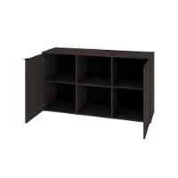 Armário Baixo Com 02 Portas E Nicho 75x135x42cm Wlab135 Terracota Preto - 5