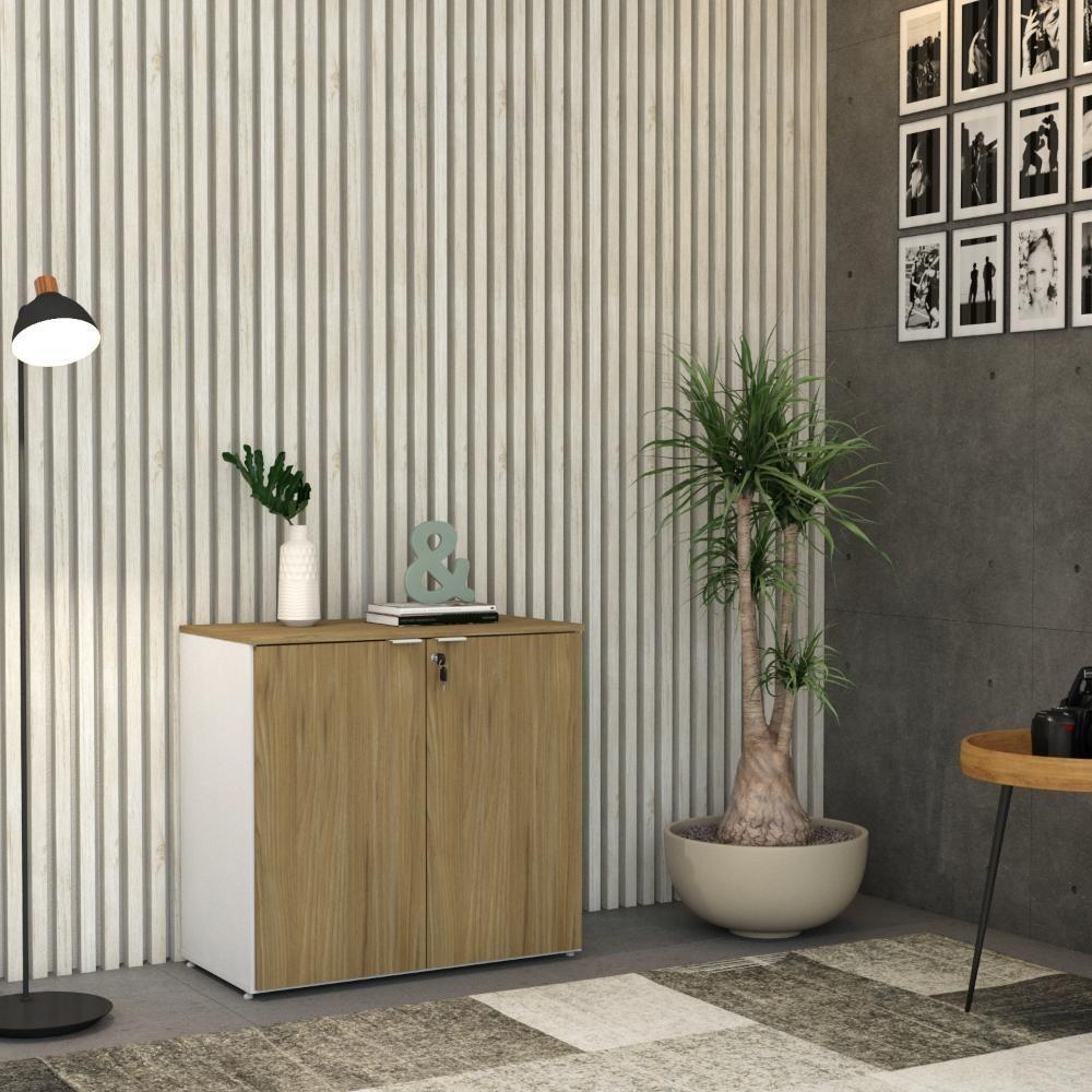 Armário Baixo Com 02 Portas 75x80x42cm Wlab80 Com vermont Oak - 2