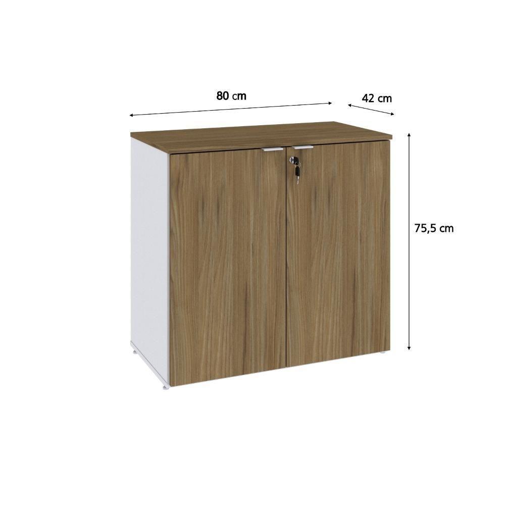 Armário Baixo Com 02 Portas 75x80x42cm Wlab80 Com vermont Oak - 6