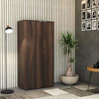 Armário Alto Fechado Com 02 Portas 161,5x80x42cm Wlaf80 Nogal - Branco - 3