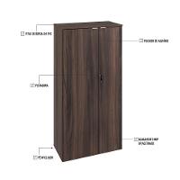 Armário Alto Fechado Com 02 Portas 161,5x80x42cm Wlaf80 Nogal - Branco