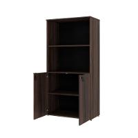 Armário Alto Estante Com 02 Portas 161,5x80x42cm Wlae80 Nogal - Preto