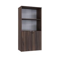 Armário Alto Estante Com 02 Portas 161,5x80x42cm Wlae80 Nogal - Branco - 1