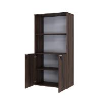 Armário Alto Estante Com 02 Portas 161,5x80x42cm Wlae80 Nogal - Branco - 2