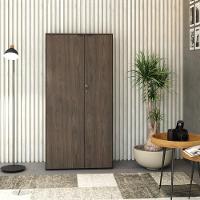 Armário Alto Fechado Com 02 Portas 161,5x80x42cm Wlaf80 Preto Tx Com terracota