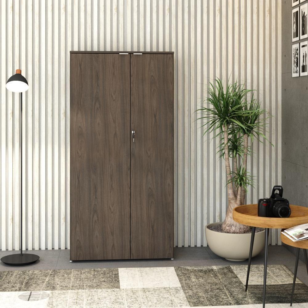 Armário Alto Fechado Com 02 Portas 161,5x80x42cm Wlaf80 Terracota - Branco - 2