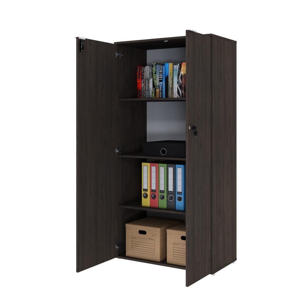 Armário Alto Fechado Com 02 Portas 161,5x80x42cm Wlaf80 Terracota - Branco - 3