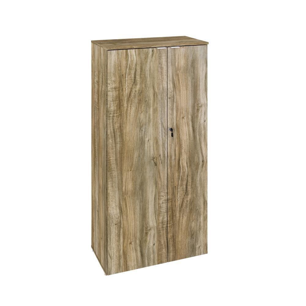 Armário Alto Fechado Com 02 Portas 161,5x80x42cm Wlaf80 Carvalho - Branco - 1