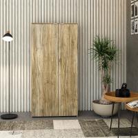 Armário Alto Fechado Com 02 Portas 161,5x80x42cm Wlaf80 Carvalho - Branco