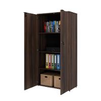 Armário Alto Fechado Com 02 Portas 161,5x80x42cm Wlaf80 Nogal - Preto - 5