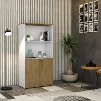 Armário Alto Estante Com 02 Portas 161,5x80x42cm Wlae80 Com vermont Oak