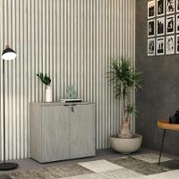 Armário Baixo Com 02 Portas 75x80x42cm Wlab80 Snow Preto - 2