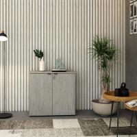 Armário Baixo Com 02 Portas 75x80x42cm Wlab80 Snow Preto