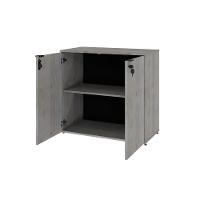 Armário Baixo Com 02 Portas 75x80x42cm Wlab80 Snow Preto - 5