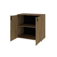 Armário Baixo Com 02 Portas 75x80x42cm Wlab80 Vermont Oak Preto - 5