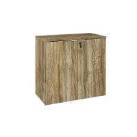 Armário Baixo Com 02 Portas 75x80x42cm Wlab80 Carvalho Branco - 1