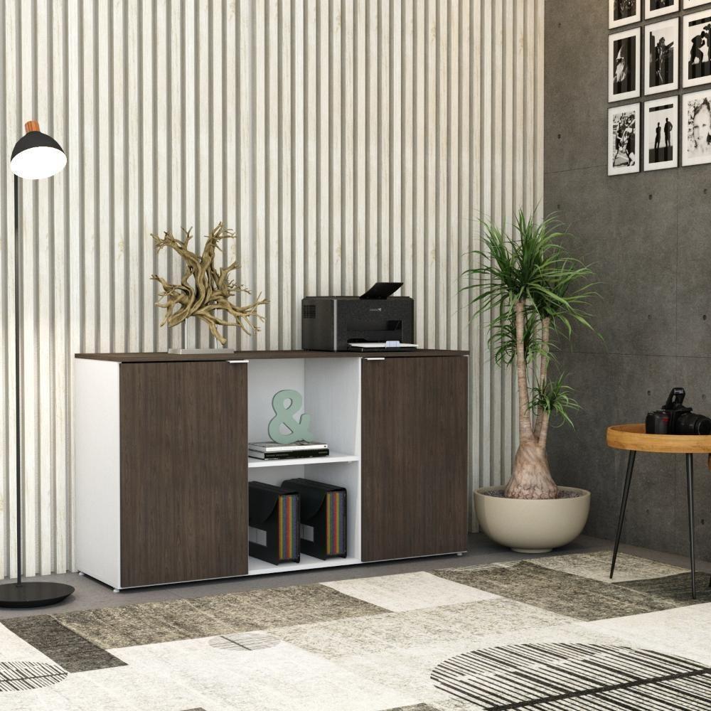 Armário Baixo Com 02 Portas E Nicho 75x135x42cm Wlab135 Com terracota - 2