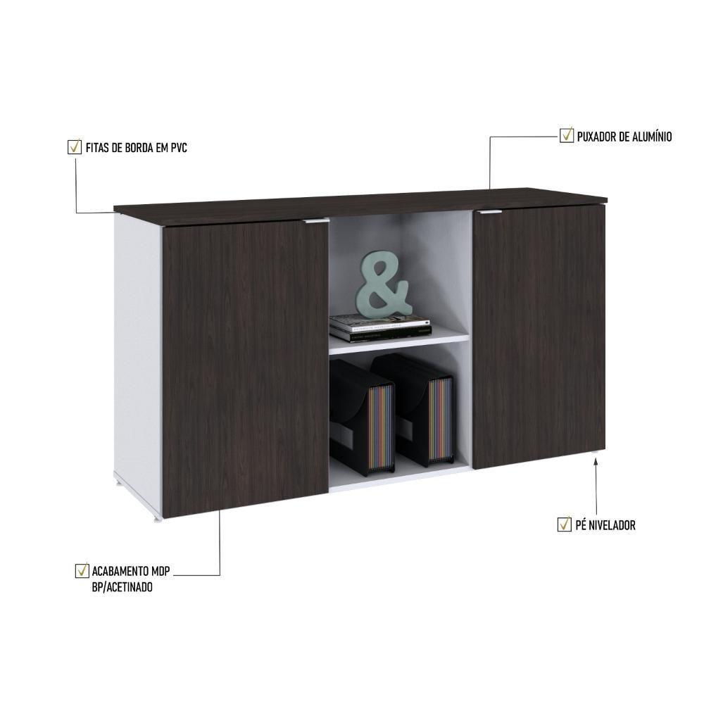 Armário Baixo Com 02 Portas E Nicho 75x135x42cm Wlab135 Com terracota - 3