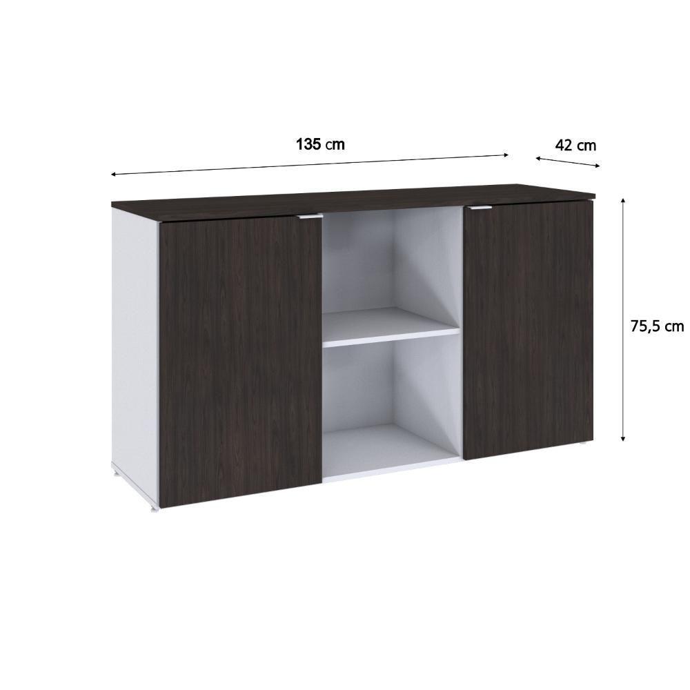 Armário Baixo Com 02 Portas E Nicho 75x135x42cm Wlab135 Com terracota - 6