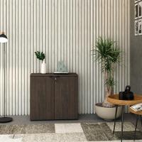 Armário Baixo Com 02 Portas 75x80x42cm Wlab80 Terracota Preto - 3