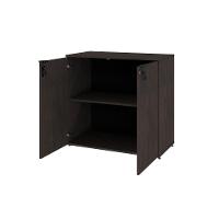 Armário Baixo Com 02 Portas 75x80x42cm Wlab80 Terracota Preto