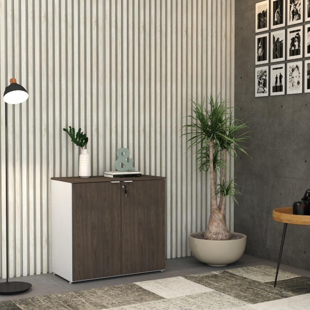 Armário Baixo Com 02 Portas 75x80x42cm Wlab80 Com terracota - 2