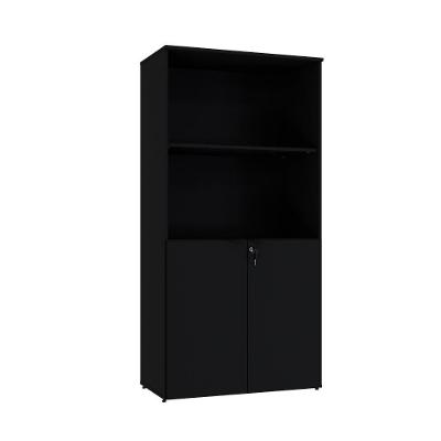 Armário Alto Estante Com 02 Portas 161,5x80x42cm Wlae80 Preto ônix